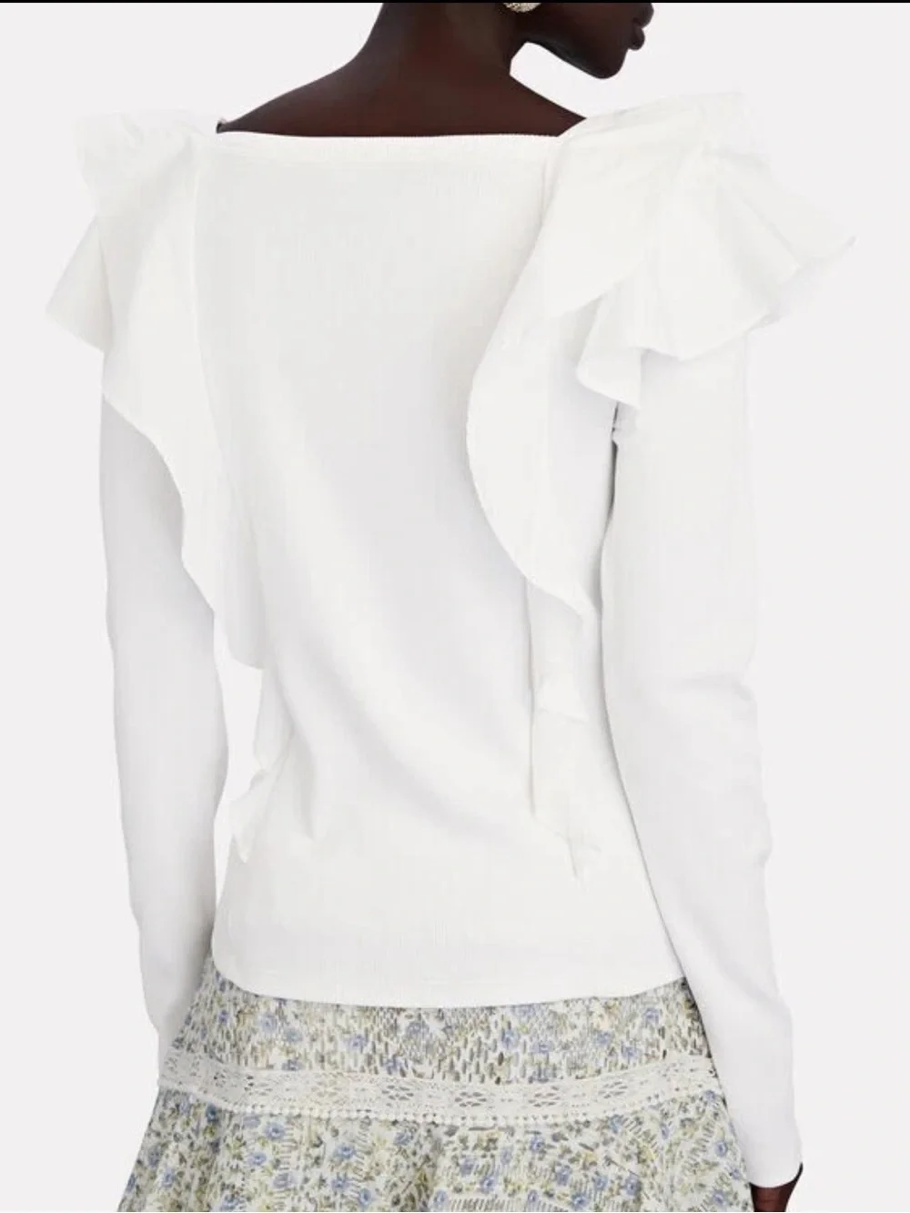 Veronica Beard Gidea Ruffled Long Sleeve Top - Picture 5 of 5